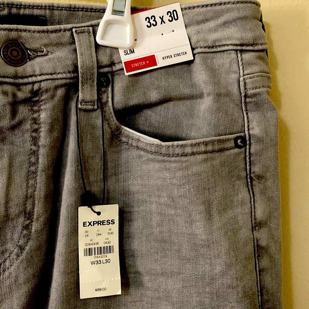 Express grey jean hyper stretch